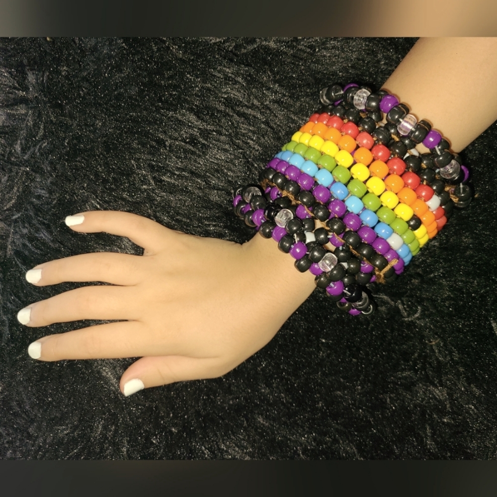 Rainbow Rotation Kandi Bracelet